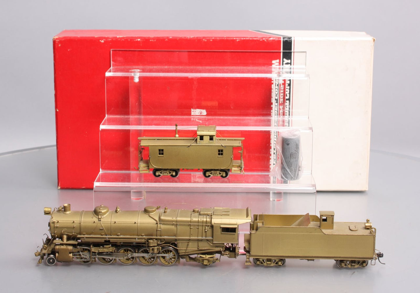 Westside Model Co. HO Scale BRASS PRR N2Sa 2-10-2 w/N-6a Caboose (Unpainted) EX/Box