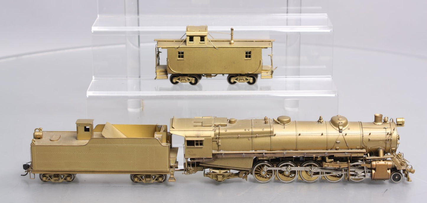 Westside Model Co. HO Scale BRASS PRR N2Sa 2-10-2 w/N-6a Caboose (Unpainted) EX/Box