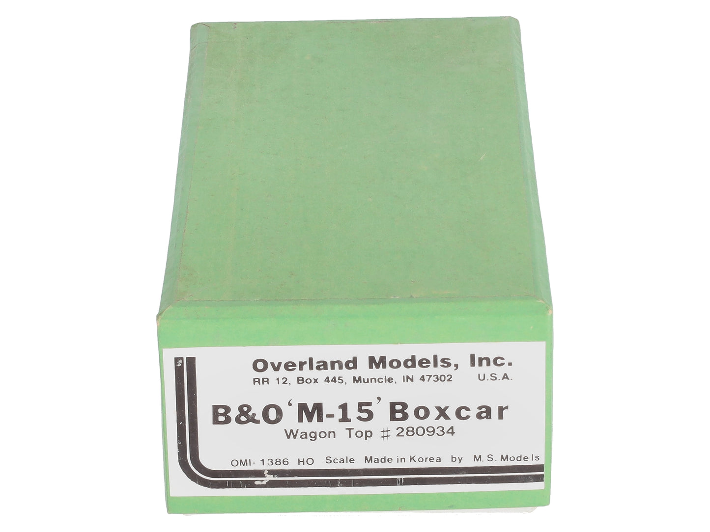 Overland 1386 HO BRASS B&O M-15 Boxcar - Unpainted LN/Box