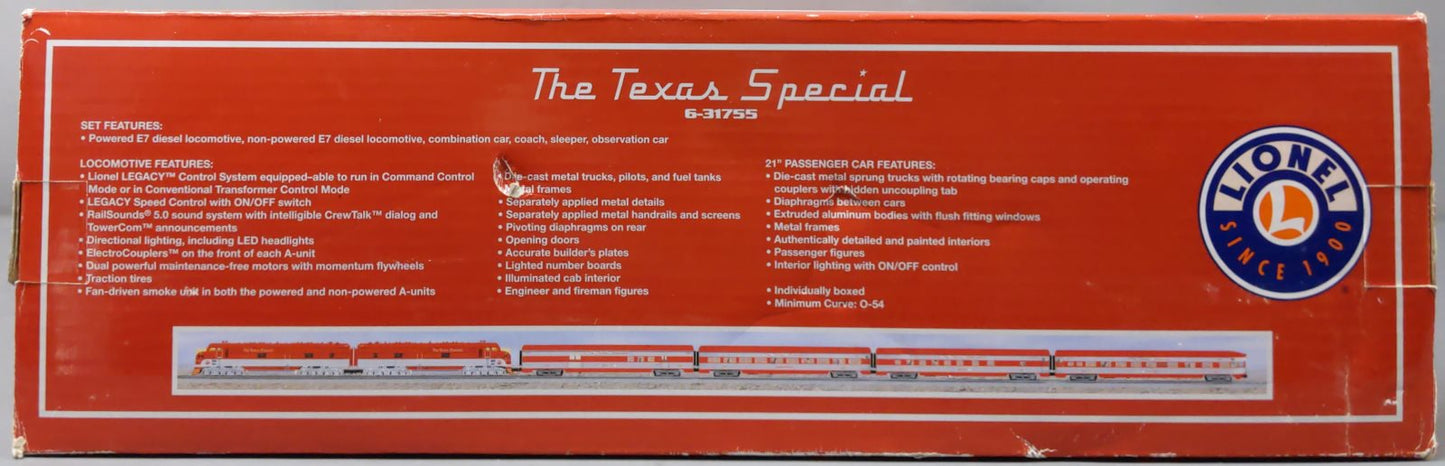 Lionel 6-31755 O Gauge The Texas Special Diesel Train Set