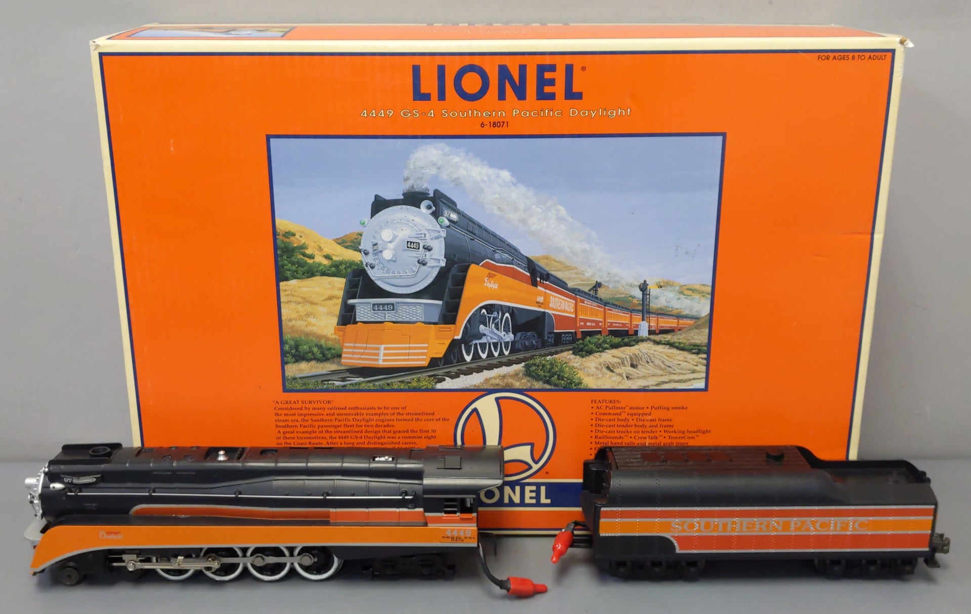 Lionel 6-18071 O Gauge Southern Pacific Daylight Steam Locomotive & Te ...