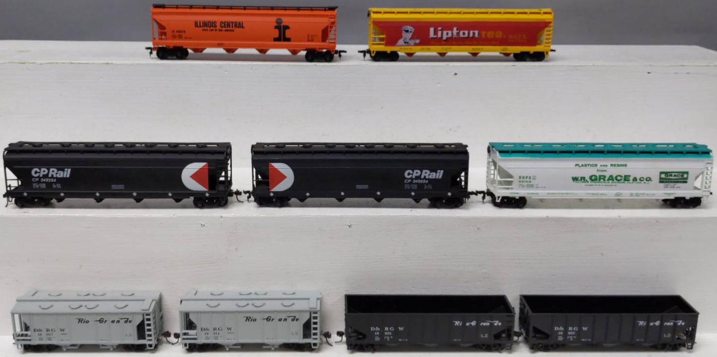 AHM & Roundhouse HO Scale Assorted Freight Cars [9] EX