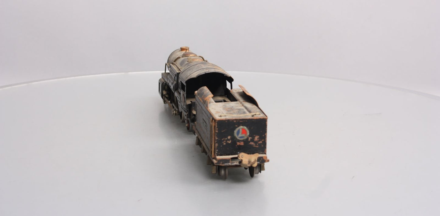 Lionel 259E Vintage O Prewar 2-4-2 Streamlined Steam Locomotive & Tender