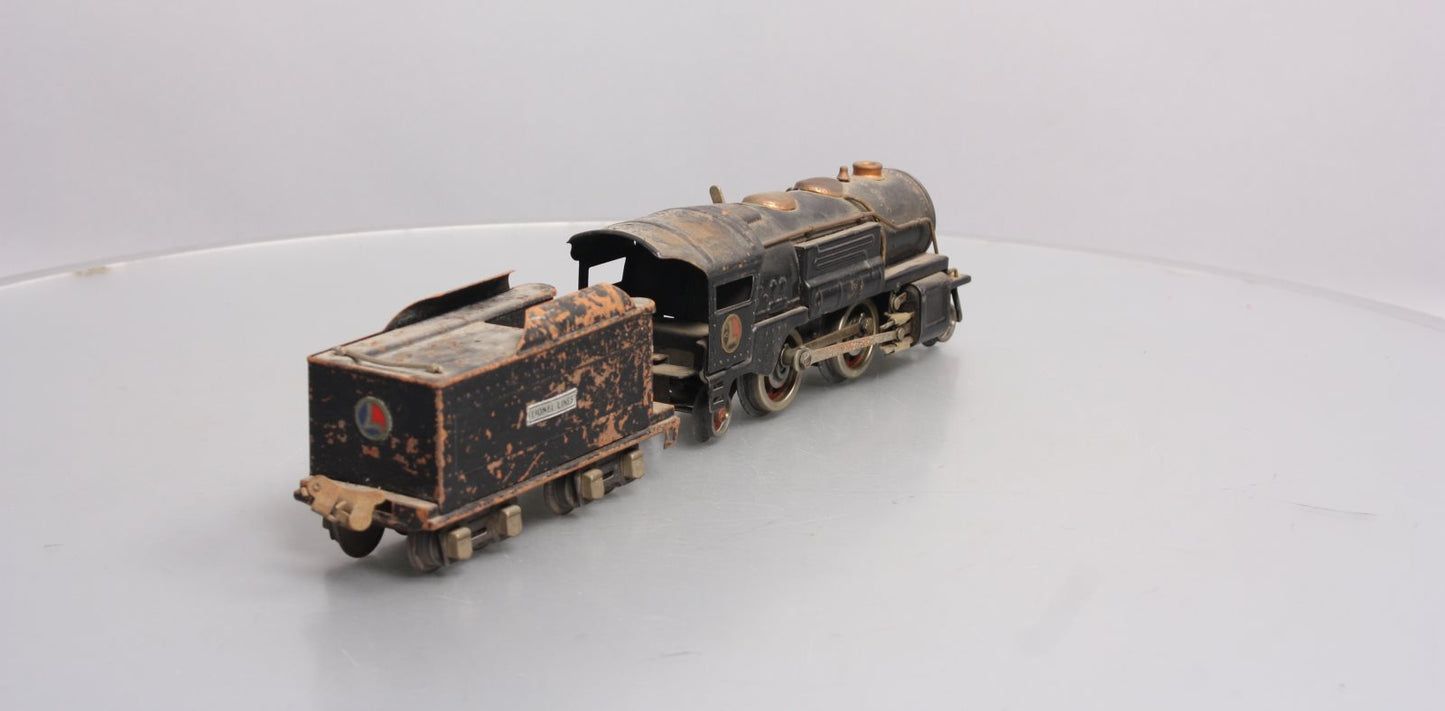 Lionel 259E Vintage O Prewar 2-4-2 Streamlined Steam Locomotive & Tender