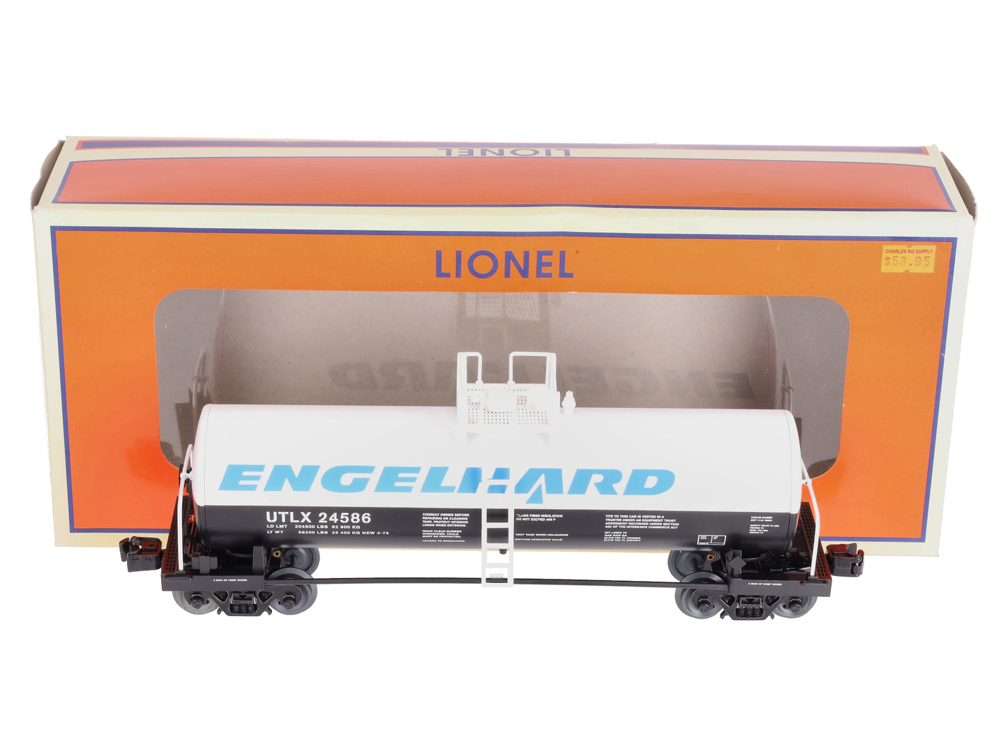 Lionel 6-82859 O Gauge Engelhard Unibody Tank Car #24586