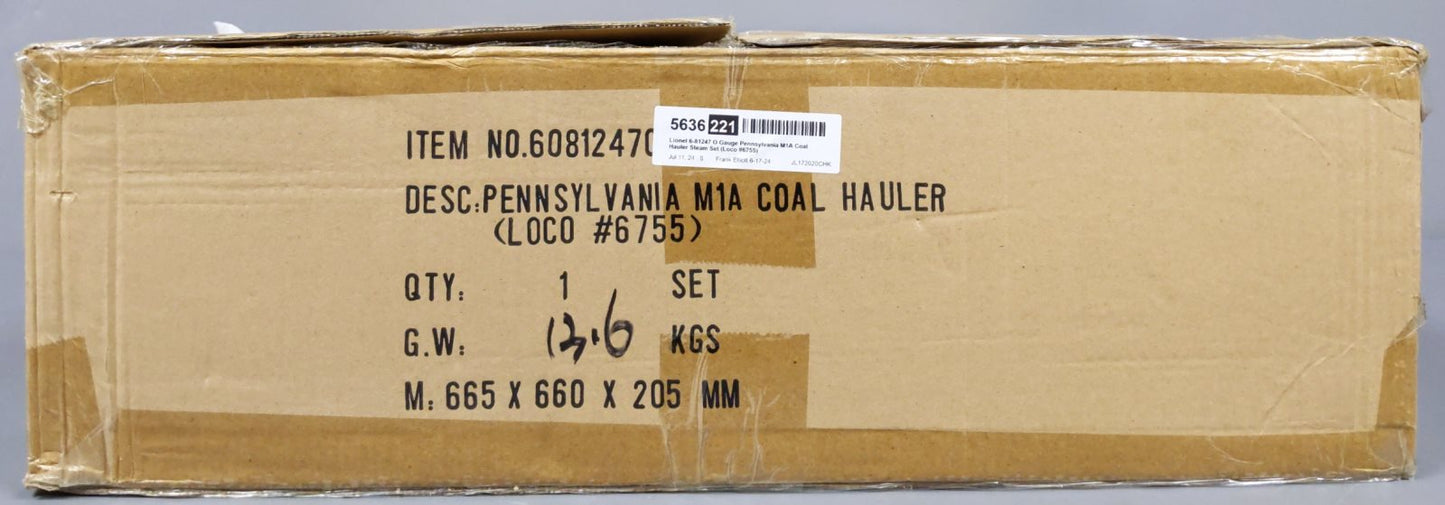 Lionel 6-81247 O Gauge Pennsylvania M1A Coal Hauler Steam Set (Loco #6755)