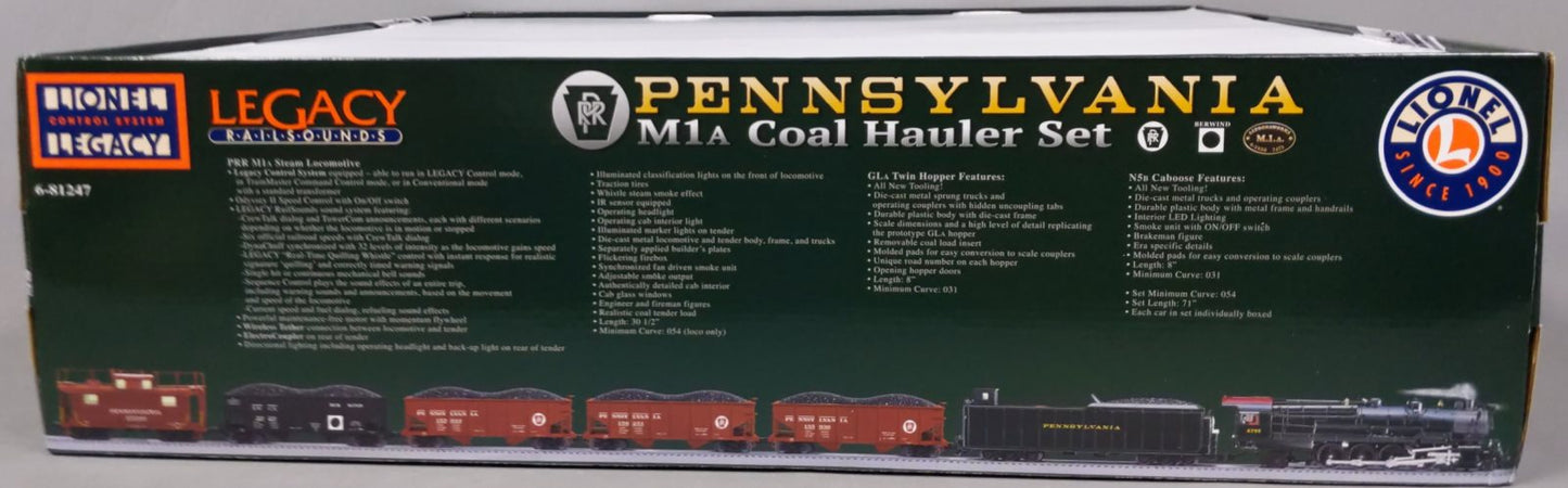 Lionel 6-81247 O Gauge Pennsylvania M1A Coal Hauler Steam Set (Loco #6755)