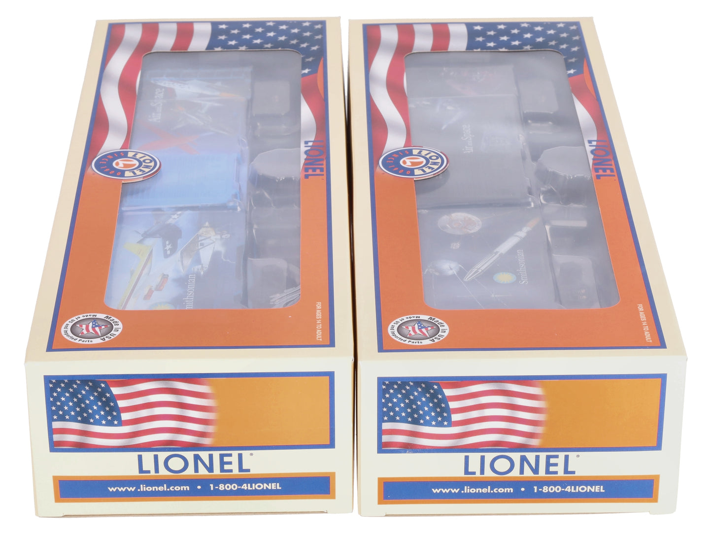 Lionel 6-83157 O Smithsonian Air/Space Boxcar (2) pk