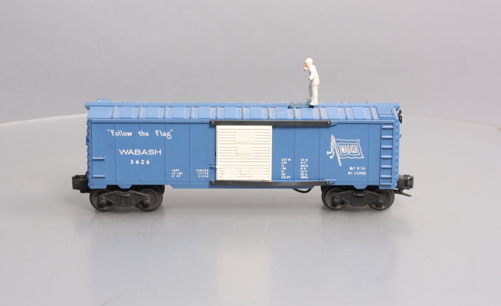 Lionel 3424 Wabash fashion Operating Boxcar & Lionel 6672 Sanra Fe Refrig Boxcar