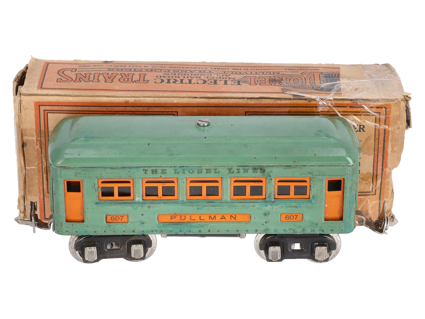 Lionel 607 Vintage O Prewar Lionel Lines Tinplate Passenger Car VG/Box