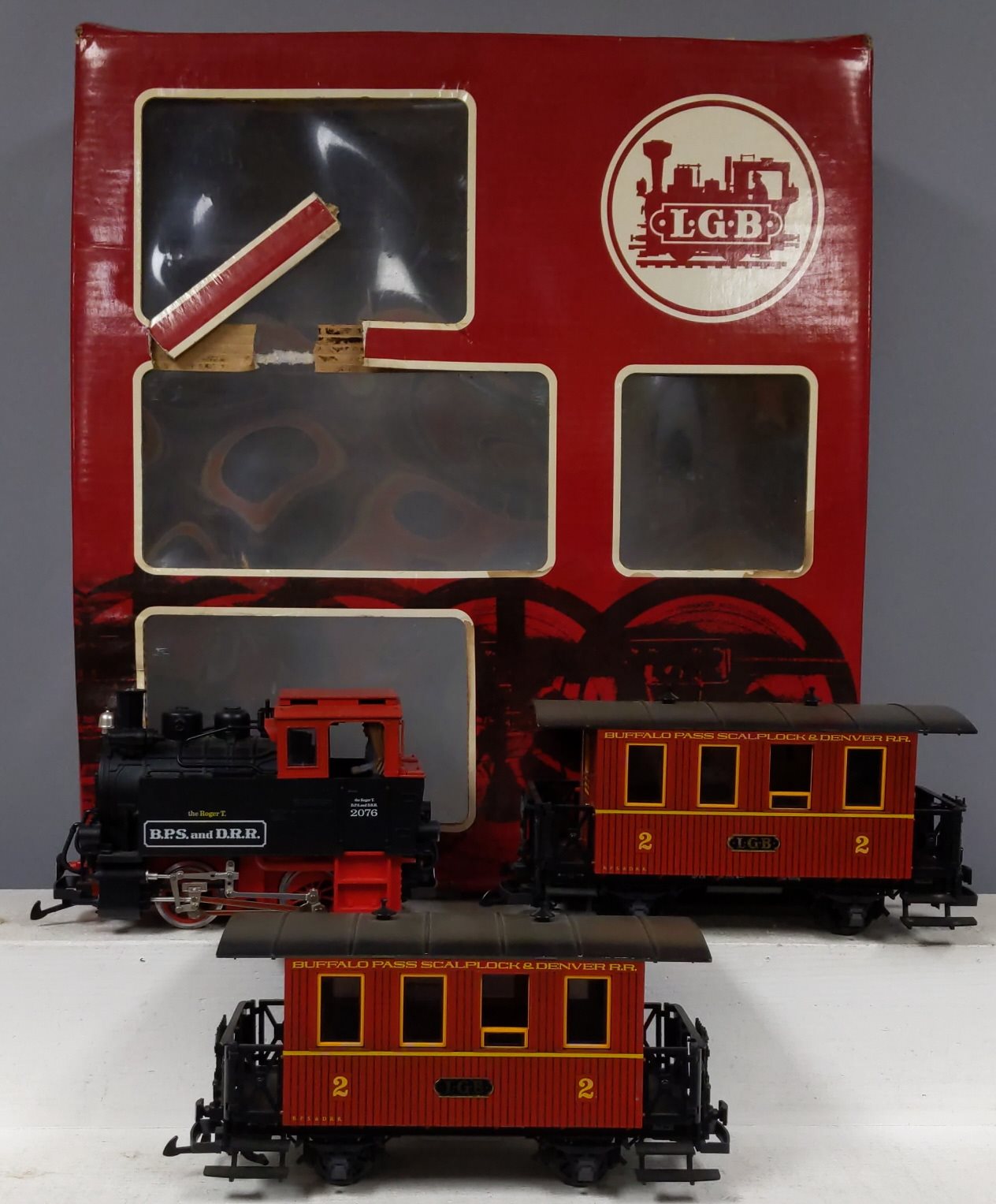 LGB 20301BP BPS&DRR G Gauge Steam Passenger Train Set EX/Box