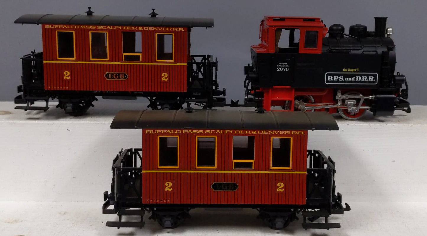 LGB 20301BP BPS&DRR G Gauge Steam Passenger Train Set EX/Box