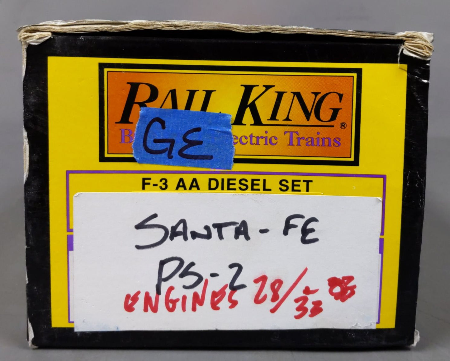 MTH O Santa Fe F-3 AA Engine Set w/PS2 #28/33 EX/Box