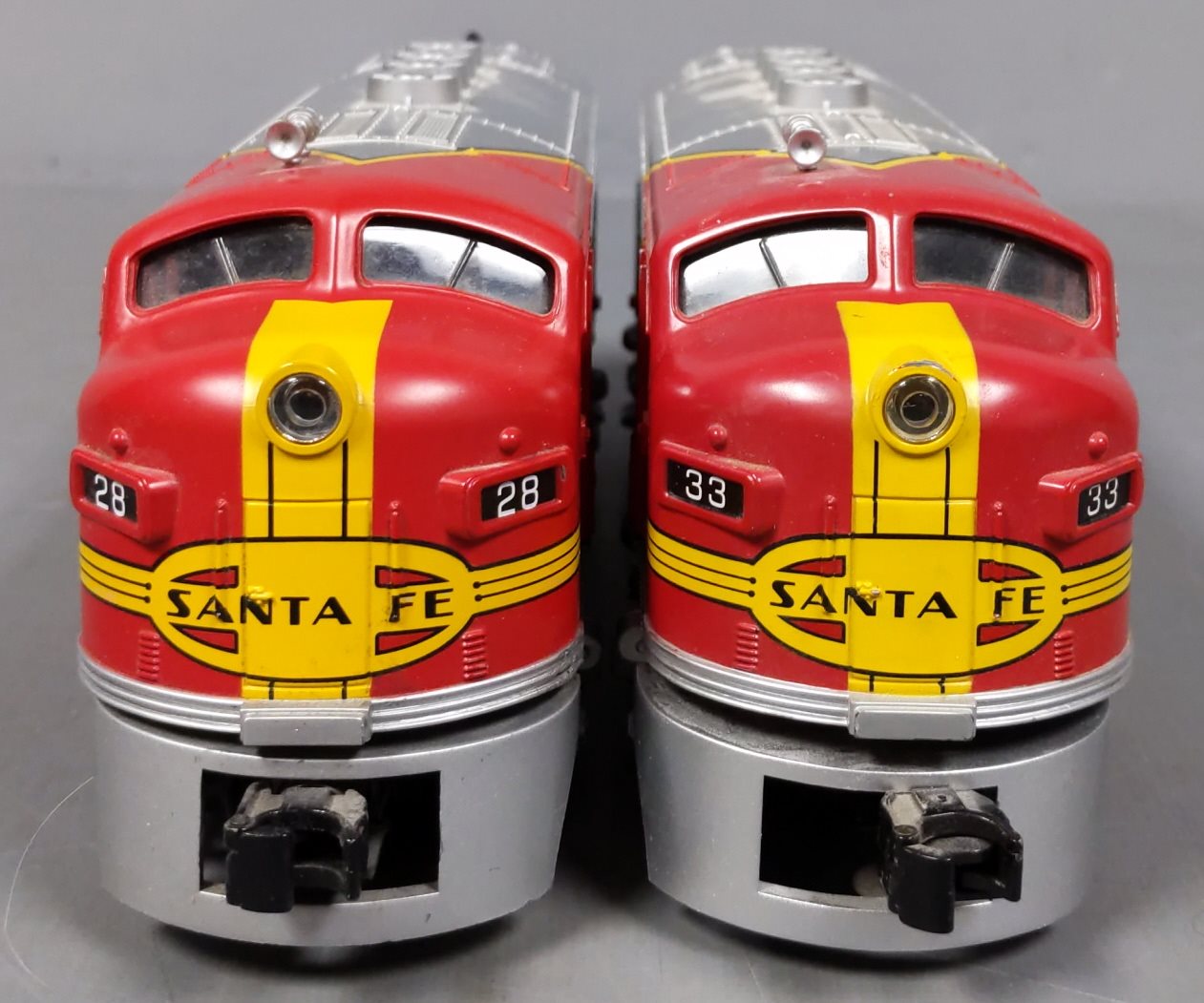 MTH O Santa Fe F-3 AA Engine Set w/PS2 #28/33 EX/Box