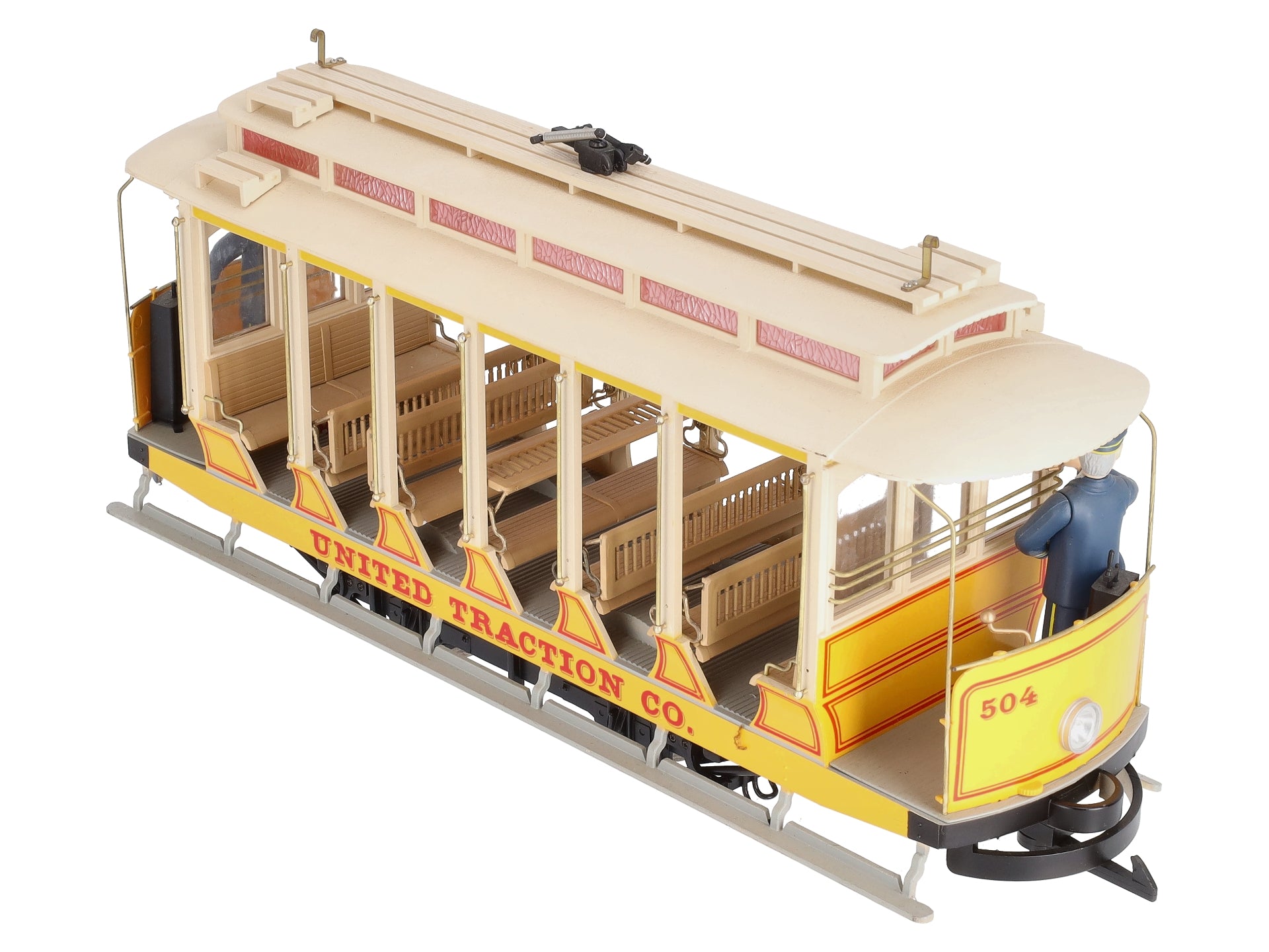 Bachmann 93938 G Scale United Traction Co Motorized Open Street Car VG –  Trainz