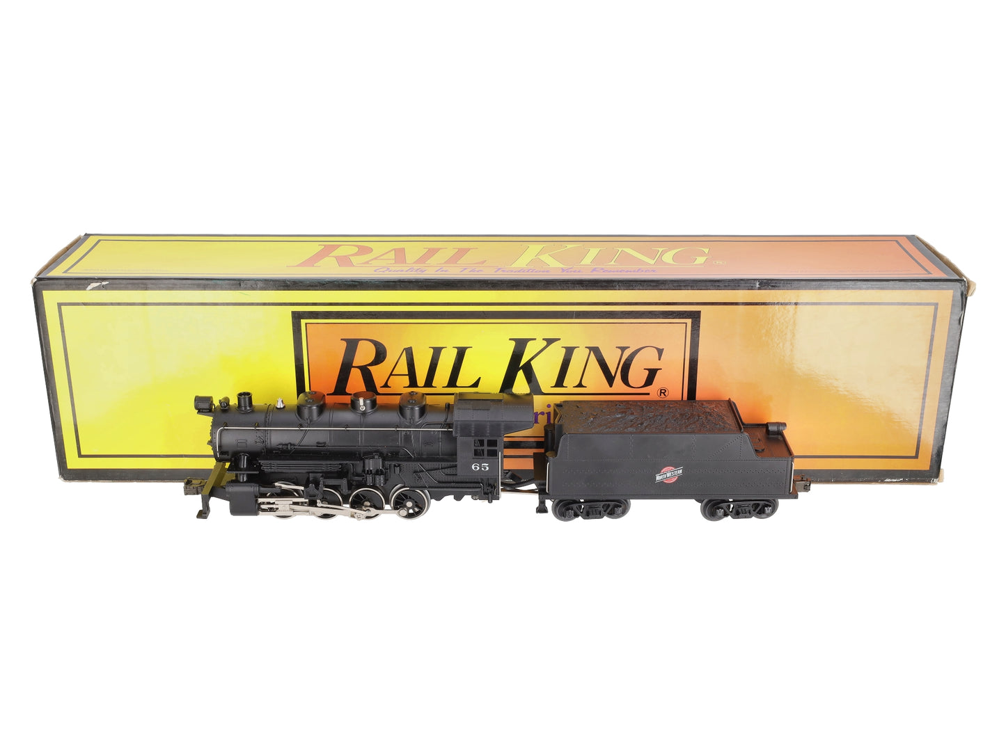 MTH 30-1112-1 O Chicago & Northwestern 0-8-0 Steam Locomotive Switcher w/PS1 #65 EX/Box