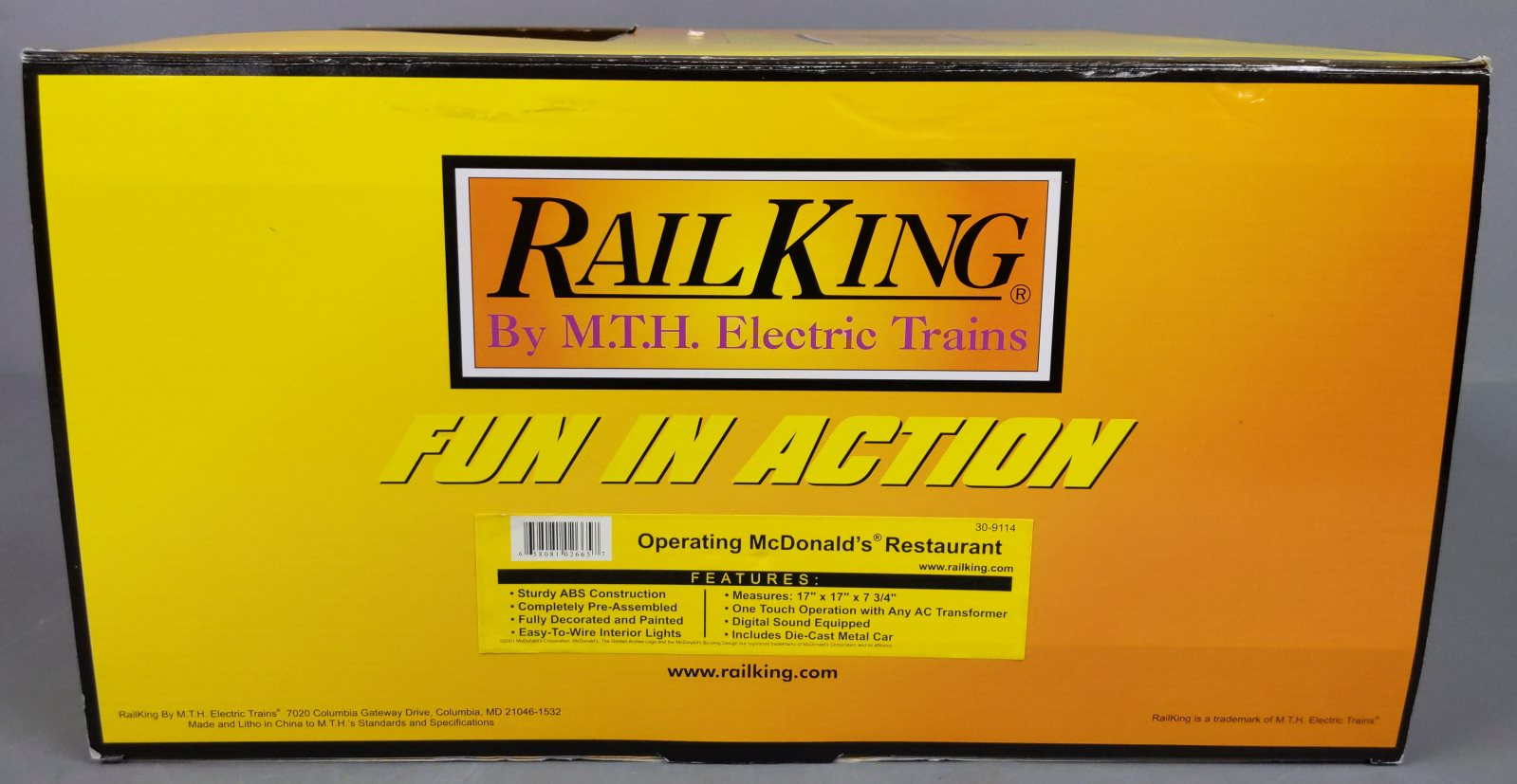 Rail King By M.T.H Electric Trains Original store McDonald’s Restaurant