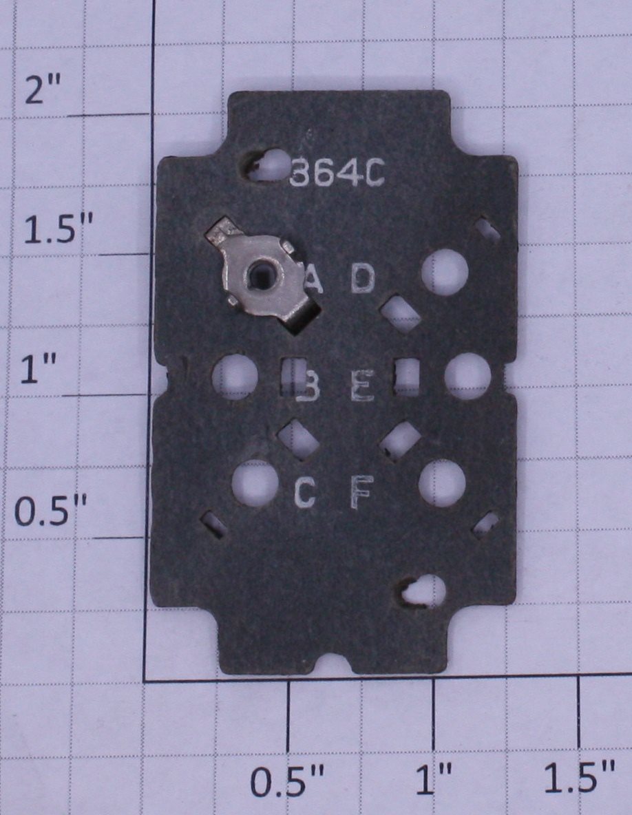 Lionel 364C-3 Gray Terminal Plate with White Lettering