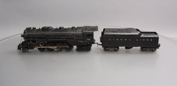 Lionel selling 736 Steam Engine W/2046W Tender,Caboose