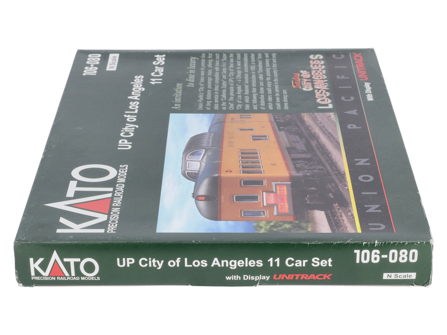 Kato 106-080 N Scale UP "City of Los Angeles" 11 Car Set with Unitrack Display