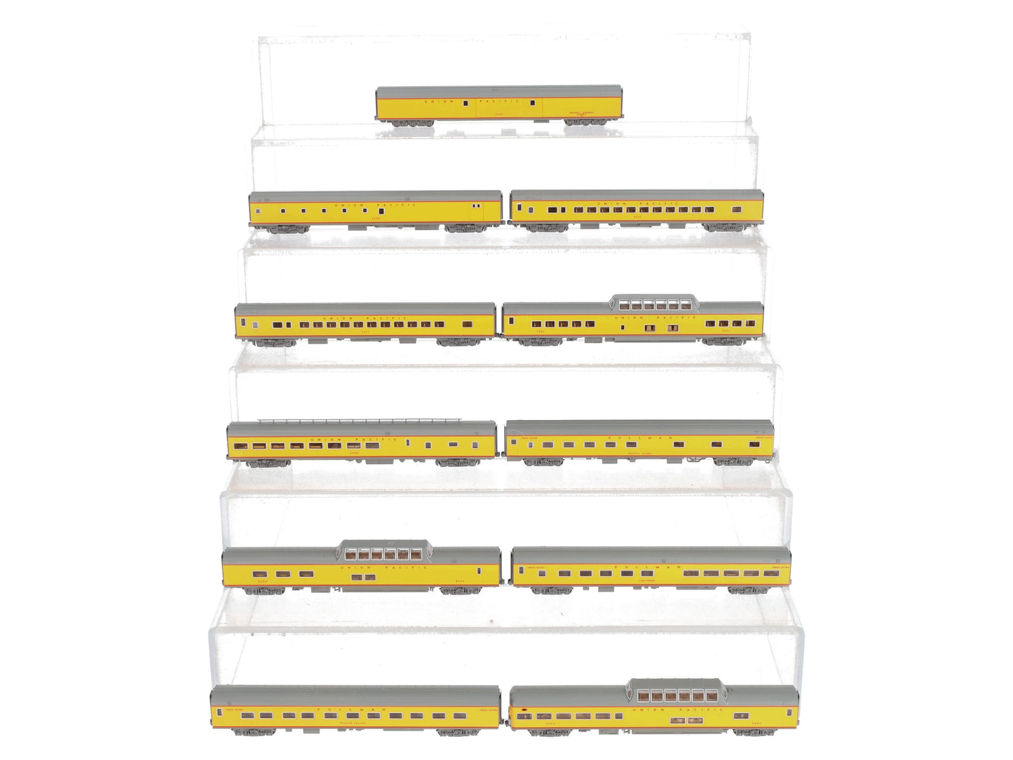 Kato 106-080 N Scale UP "City of Los Angeles" 11 Car Set with Unitrack Display