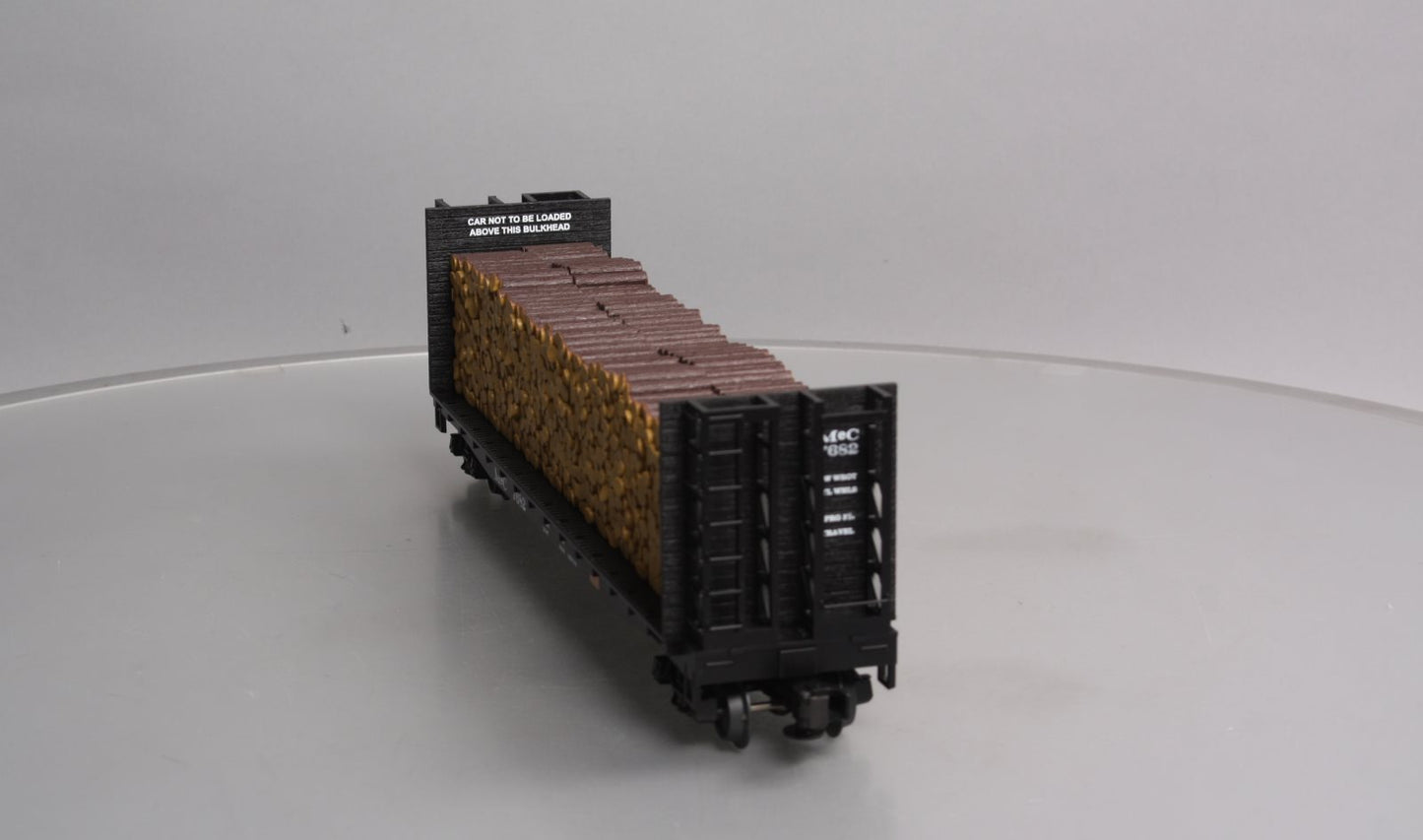 MTH 20-98152 MeC Bulkhead Flat w/ Log Load NIB