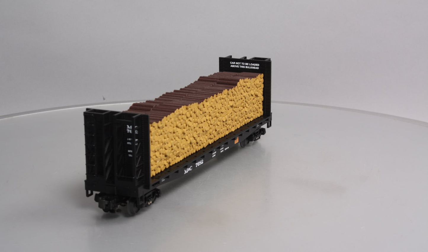 MTH 20-98152 MeC Bulkhead Flat w/ Log Load NIB