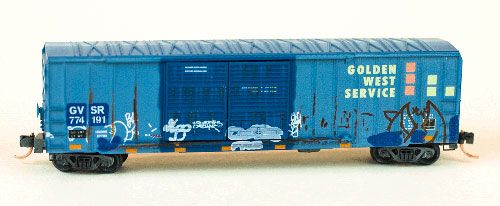 Micro-Trains 03044190 N GWS Weathered 50' Rib Side Double Door Boxcar