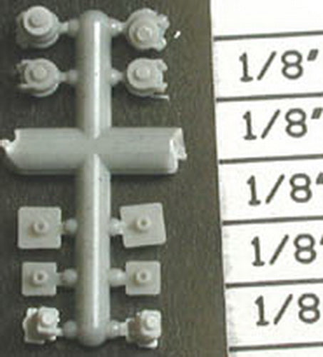 Detail Associates 1507 HO MU Connectors 3 Types Receptacles & 2 Blank Covers