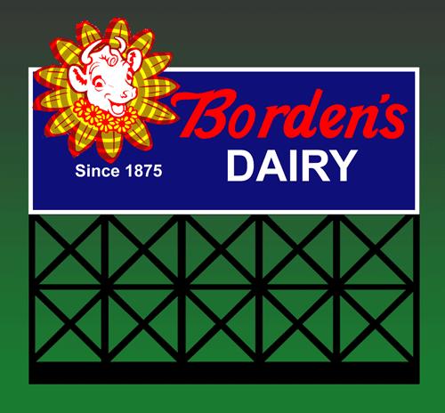 Miller Engineering 1051 O/HO Borden's Dairy Animated Billboard Sign