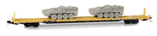 Micro-Trains 07100120 N TTX Trailer Train 89' TOFC Flatcar w/2 Stryker #940536