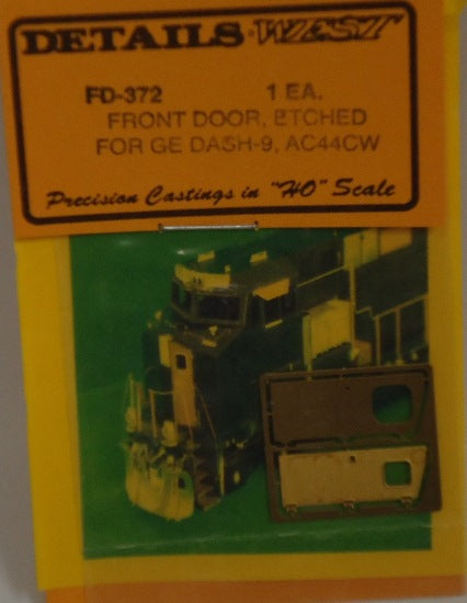 Details West 235-372 HO Scale Etched Front Door For GE Dash-9 AC4400CW