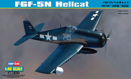 Hobby Boss Models 80341 1:48 Grumman F6F-5N Hellcat Military Aircraft ...