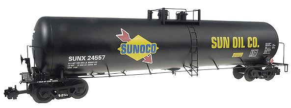 USA Trains 15165 Sunoco Tank Car with Extruded Aluminum Body - Metal Wheels