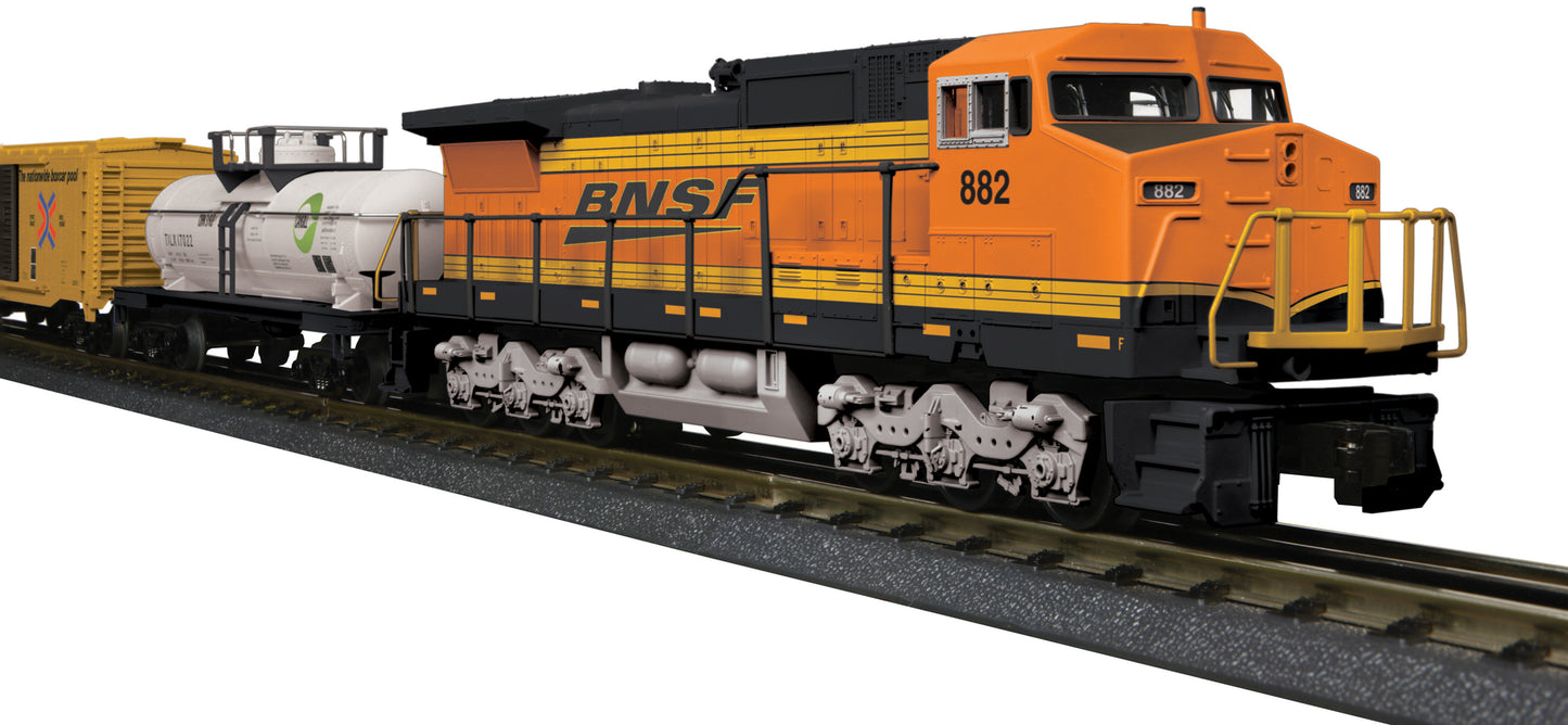 MTH 30-4247-1 BNSF RailKing Dash-8 O Gauge Diesel Freight Train Set w/PS 3.0