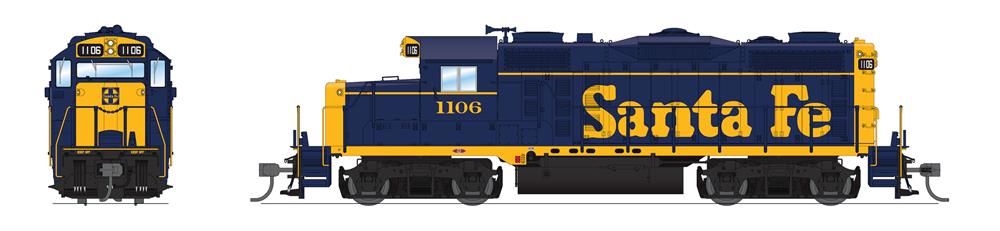 Broadway Limited 7453 HO ATSF EMD GP20 Diesel Locomotive with Sound/DC ...