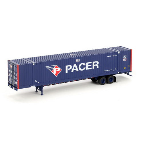 Athearn 28966 HO RTR Pacer 53' Jindo Intermodal Container W/Chassis