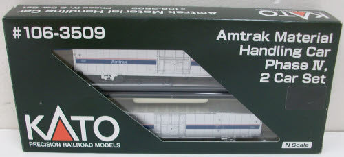 Kato 106-3509 N Scale Amtrak Phase IV Material Handling Car 2-Car Set