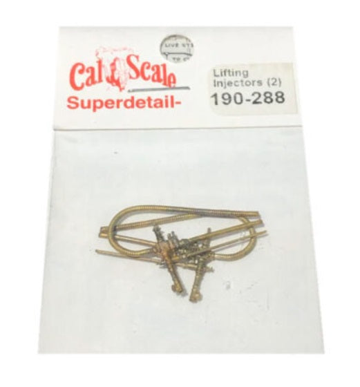 Cal Scale 190-288 HO Steam Loco Injectors (Brass Casting) Large Lifting Style