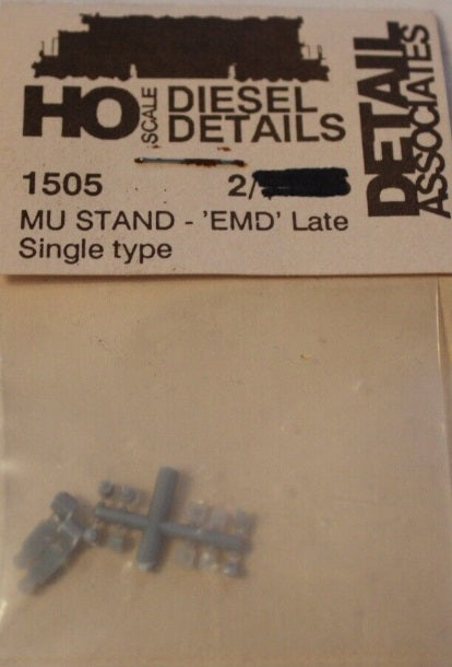 Detail Associates 1505 HO Late GP/SD Type Single MU Stand (Pack of 2)