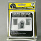 Woodland Scenics D214 HO Scenic Details 3 Outhouses & Man Metal Kit