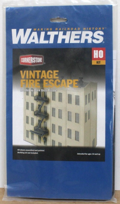 Walthers 933-3729 HO Vintage Fire Escape & Details Kit