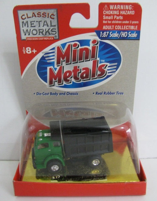 Classic Metal Works 30115 HO Mini Metals Green&Black 1953 White 3000 Dump Truck