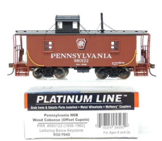 Walthers 932-7642 HO Pennsylvania N6B Wood Caboose #980122