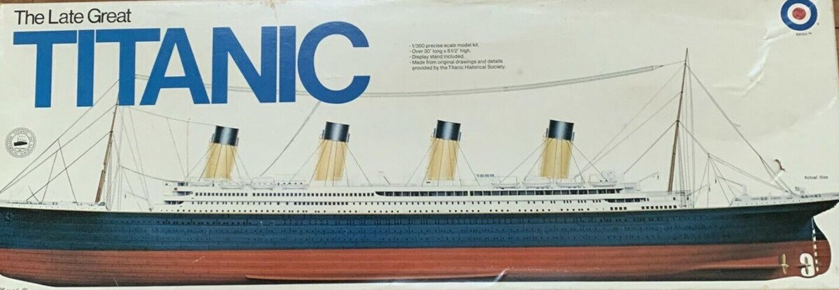 Entex 8509 1:350 The Late Great TITANIC Plastic Model Kit