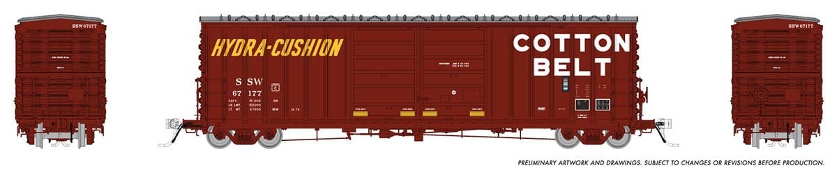 Rapido Trains 170002A HO Cotton Belt PCF B70 Boxcar Single Car #2