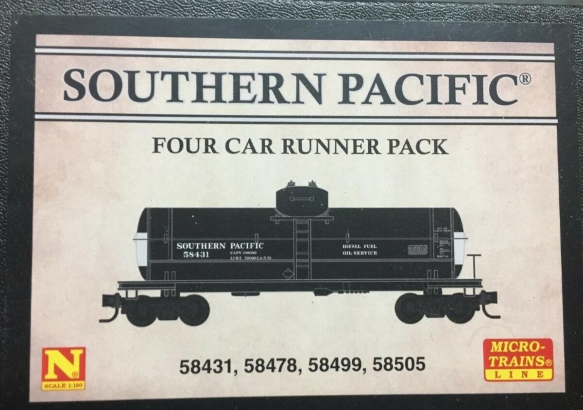 Micro-Trains 99300163 N Scale Southern Pacific Four Car Runner Pack