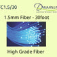 Dwarvin DVFC1.5/30 30ft, 1.5mm End Glow Fiber Optic Cable