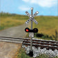 Dwarvin DVFLRRX101 HO Fiber-Lit Railroad Crossing (Single)