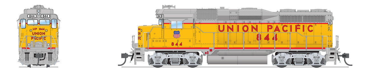 Broadway Limited 9580 HO UP EMD GP30 Diesel Locomotive - No-Sound/DCC-Ready #844